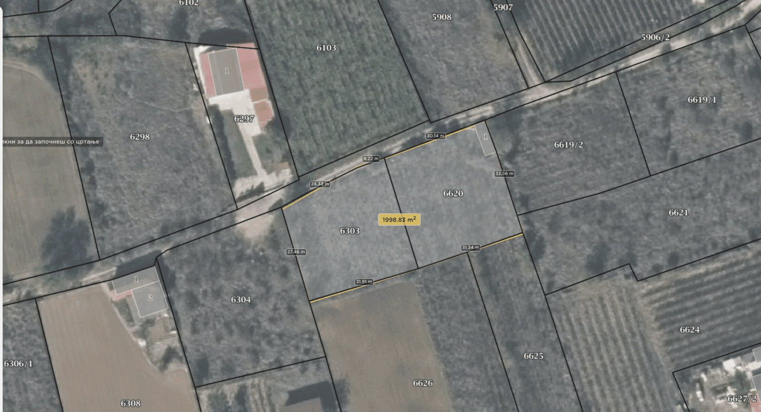 Gevgelija (Dincut area) - Buildable Land 2,000 m² (55 €/m²)